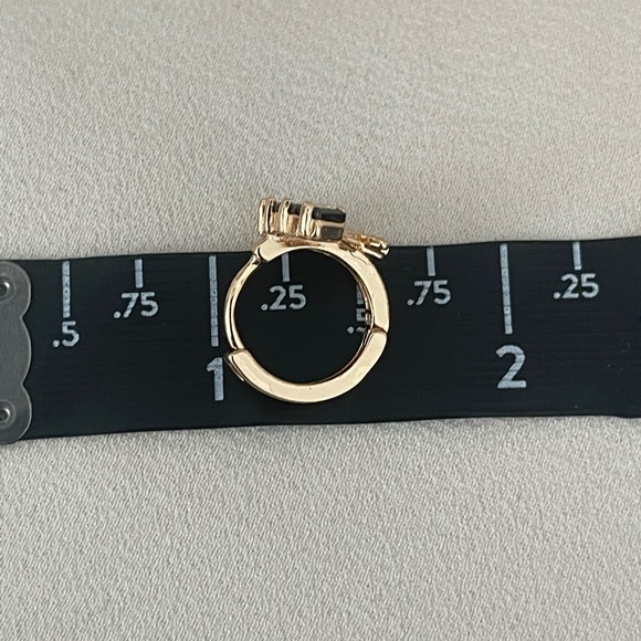 18k Gold Filled CZ Huggie Earrings - Picture 7 of 7